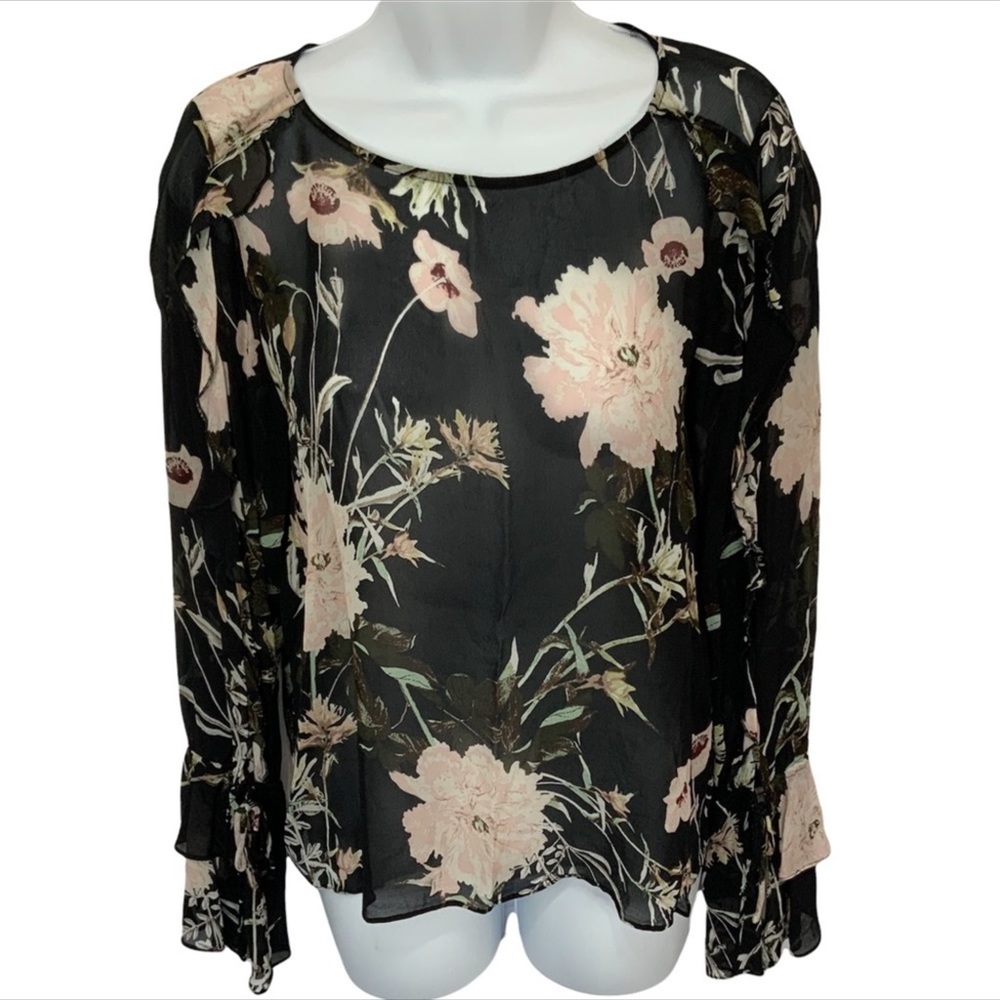 Lucky Brand sheer floral top
